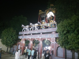 Temple gate depicting Ram on a chariot